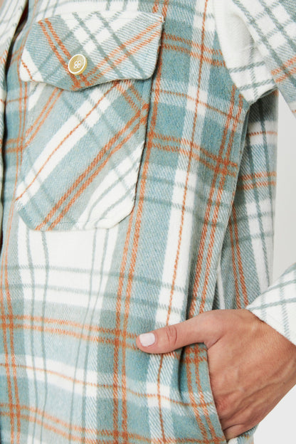 Sobrecamisa Estampado Escocés Menta