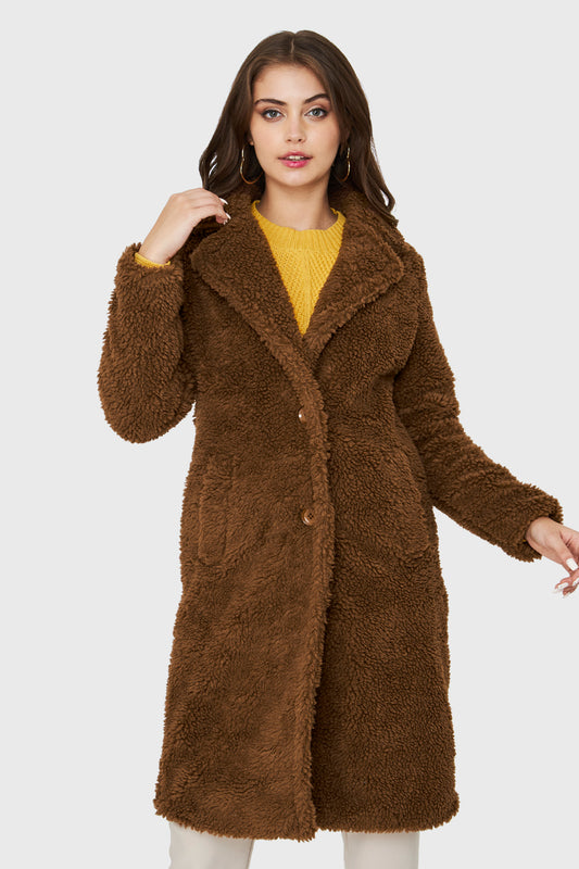 Abrigo Teddy Largo Café