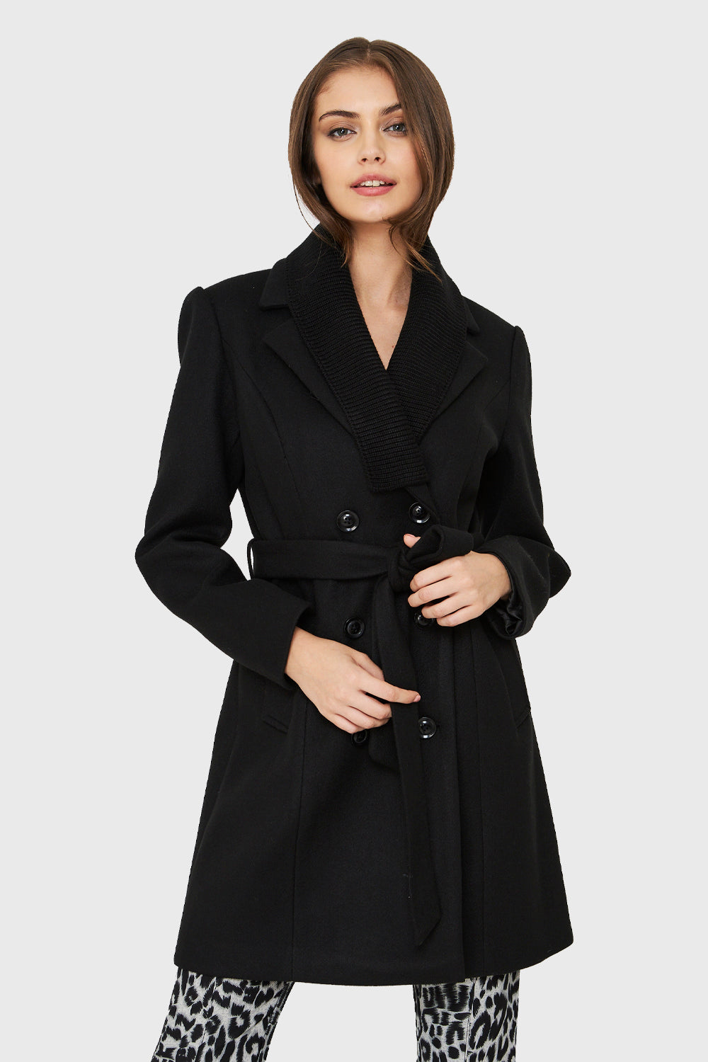 Abrigo Cuello Desmontable Negro Nicopoly
