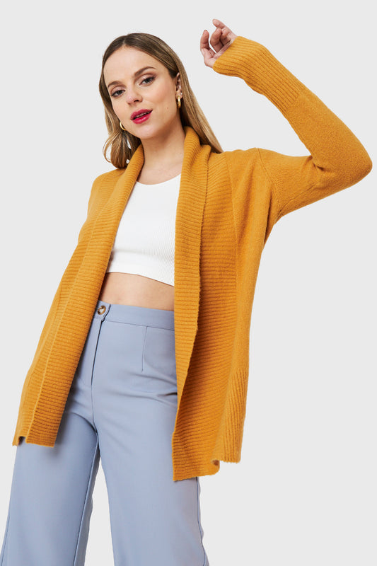 Cárdigan Básico Mostaza