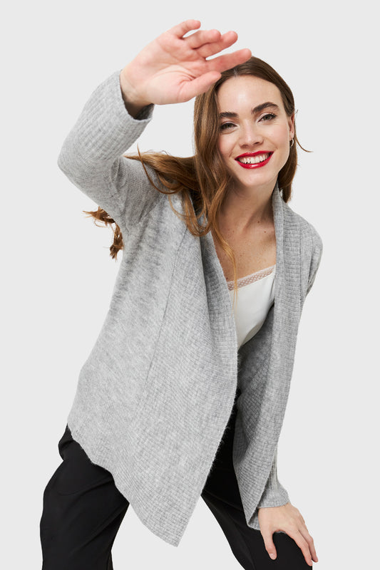 Cárdigan Básico Gris