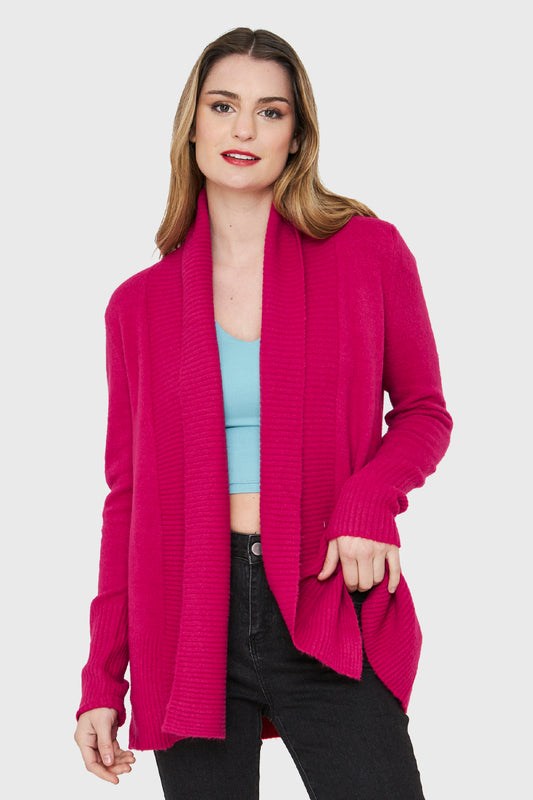 Cárdigan Básico Fucsia