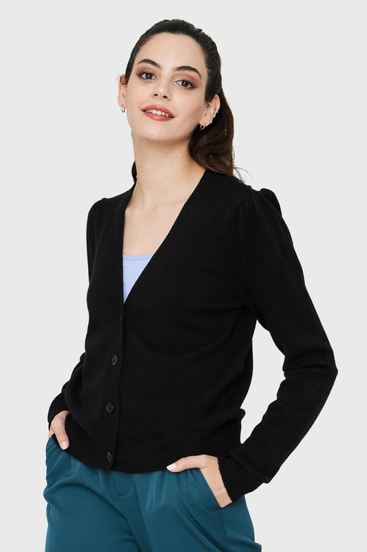 Cárdigan Manga Princesa Negro