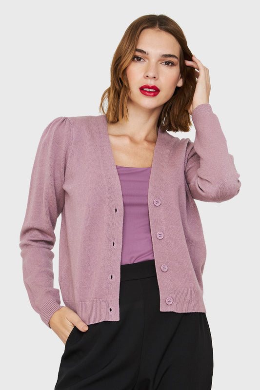 Cárdigan Manga Princesa Lila