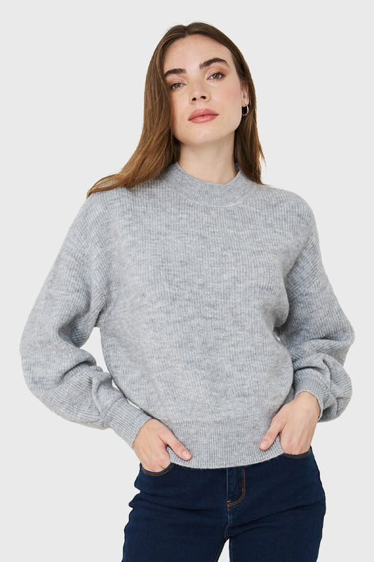 Sweater Básico Soft Gris Claro