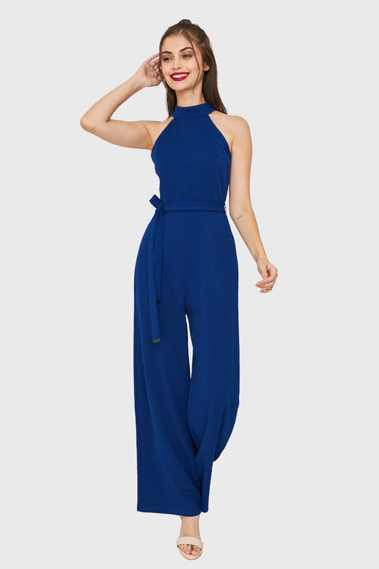 Enterito Cuello Halter Azul Royal