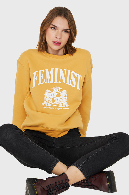 Polerón Feminist Mostaza