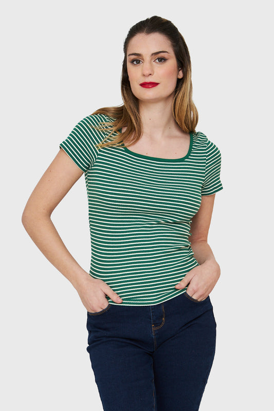 Polera Rayas Verde