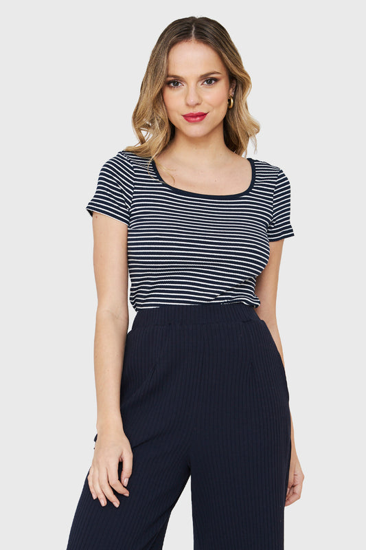 Polera Rayas Azul