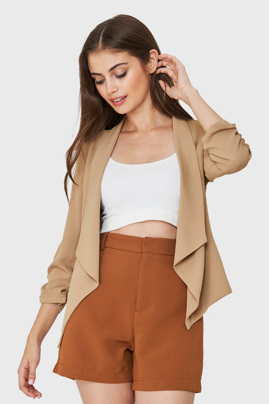 Blazer Mangas 3/4 Solapa Khaki