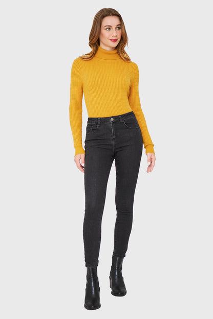 Sweater Tipo Cadenetas Mostaza
