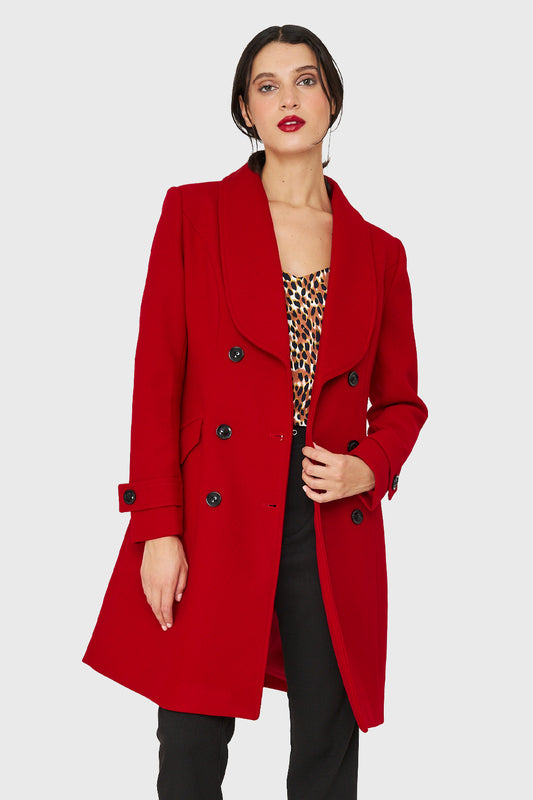 Abrigo 6 Botones Rojo