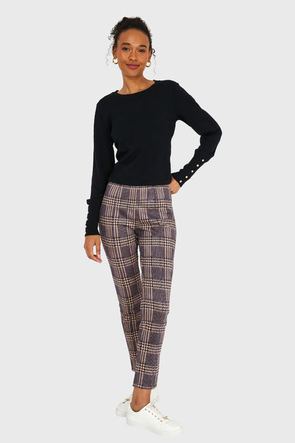 Sweater Mangas Detalles Perlas Negro