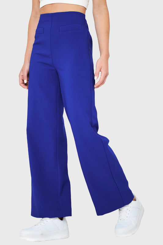 Pantalón Wide Leg Azul Rey