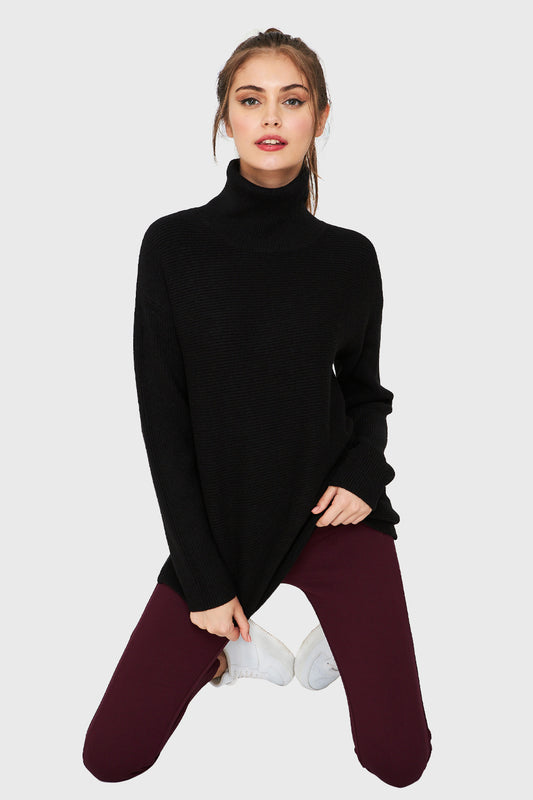 Sweater Cuello Beatle Soft Negro