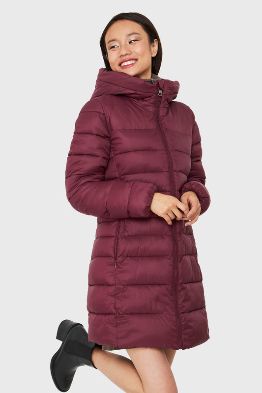 Parka Midi Gorro Polar Burdeo