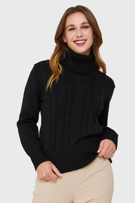 Sweater Tipo Cadeneta Negro