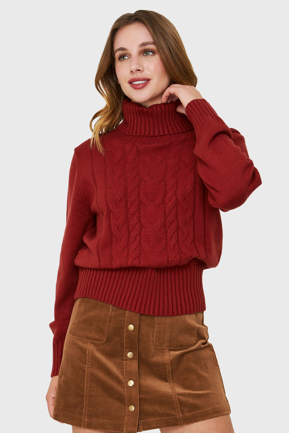 Sweater Tipo Cadeneta Terracota