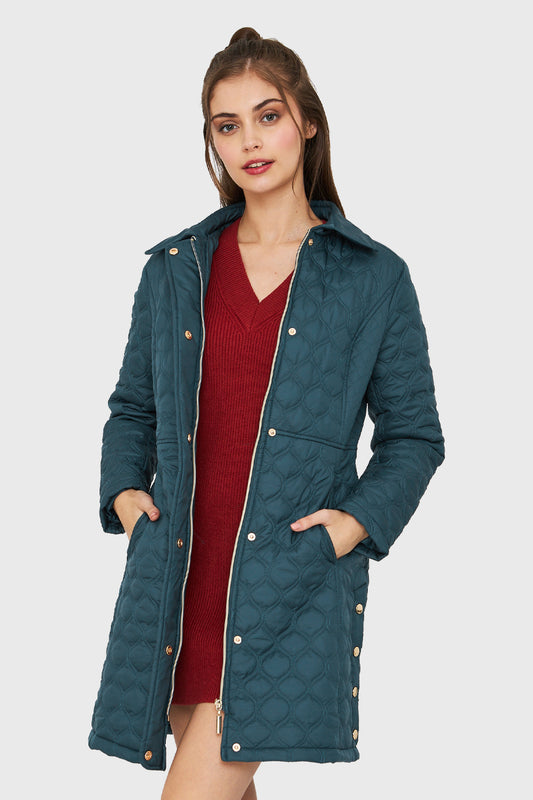 Parka Tipo Quilt Verde