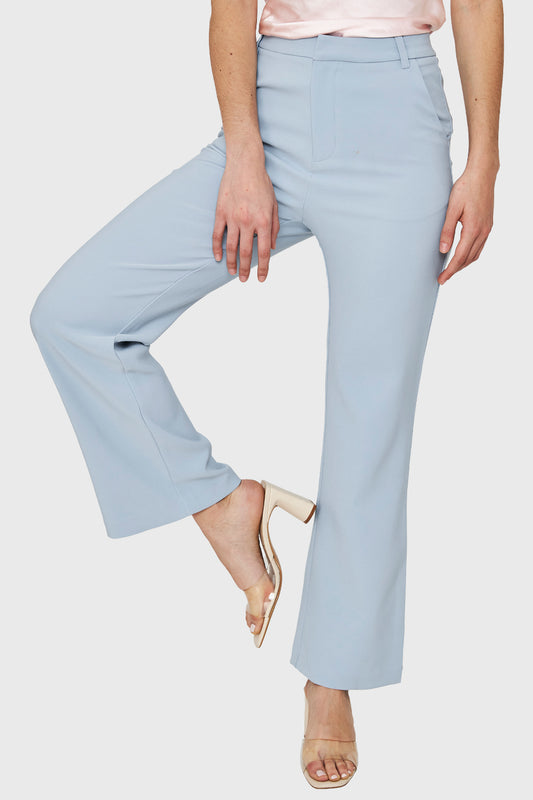 Pantalón Ancho Con Pasador Celeste