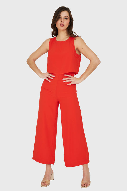 Enterito Efecto Dos Piezas Rojo