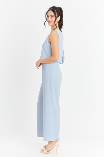 Enterito Efecto Dos Piezas Celeste