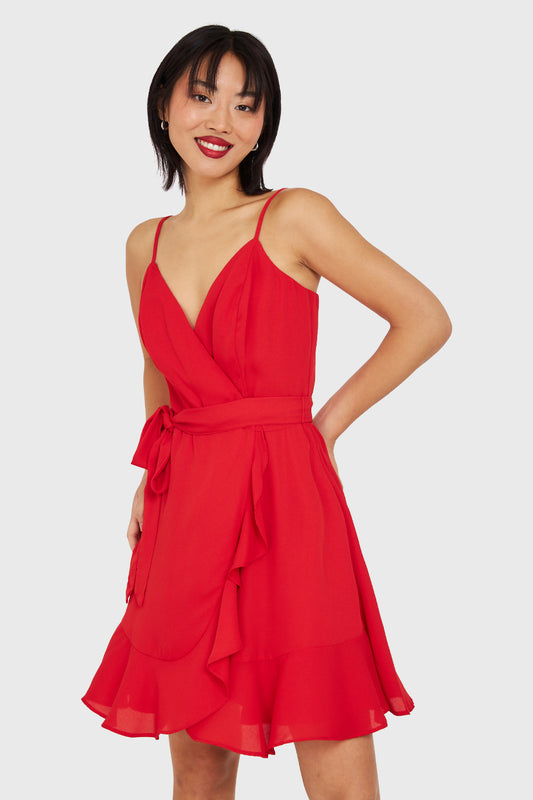 Vestido Corto Tulipán Rojo