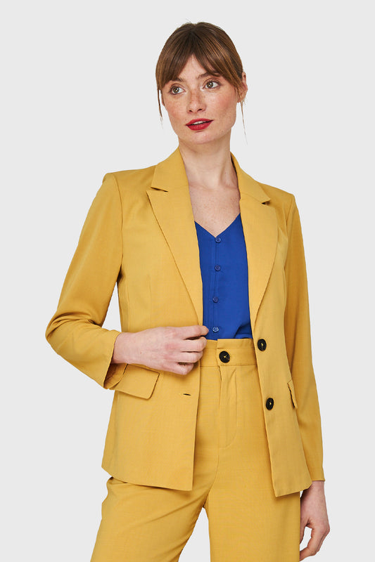 Blazer Dos Botones Amarillo