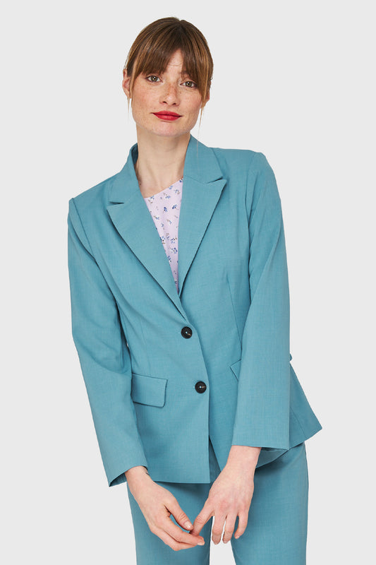 Blazer Dos Botones Celeste