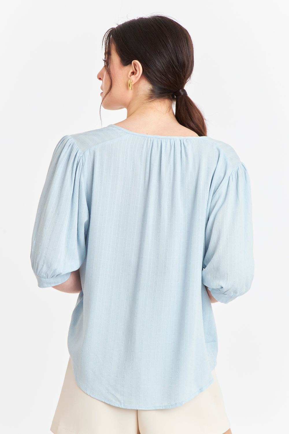 Blusa Holgada Celeste