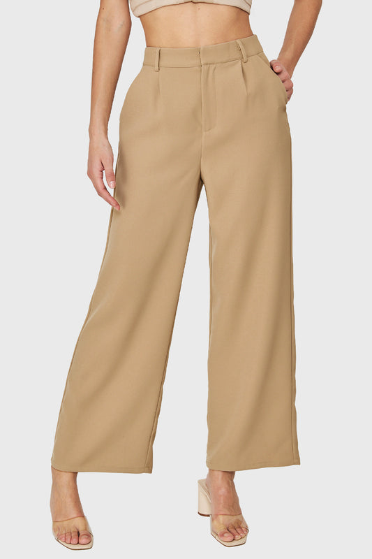 Pantalón Pinzas Ancho Khaki