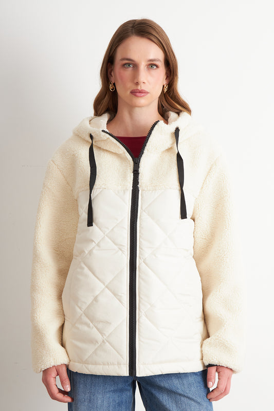 Chaqueta Mitad Chiporro/Parka Blanco Invierno