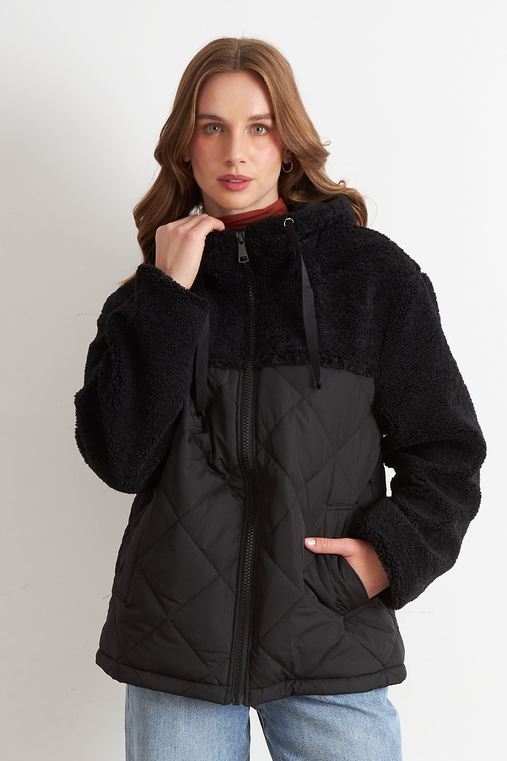 Chaqueta Mitad Chiporro/Parka Negro