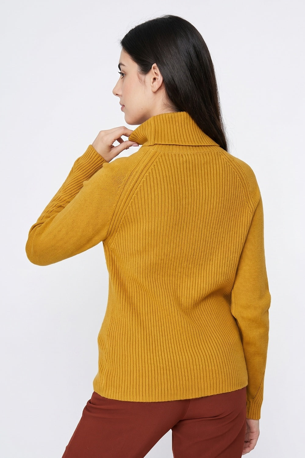 Sweater Beatle Acanalado Mostaza