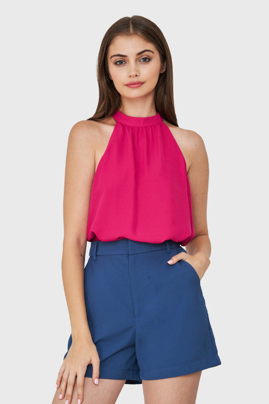 Blusa Halter Fucsia