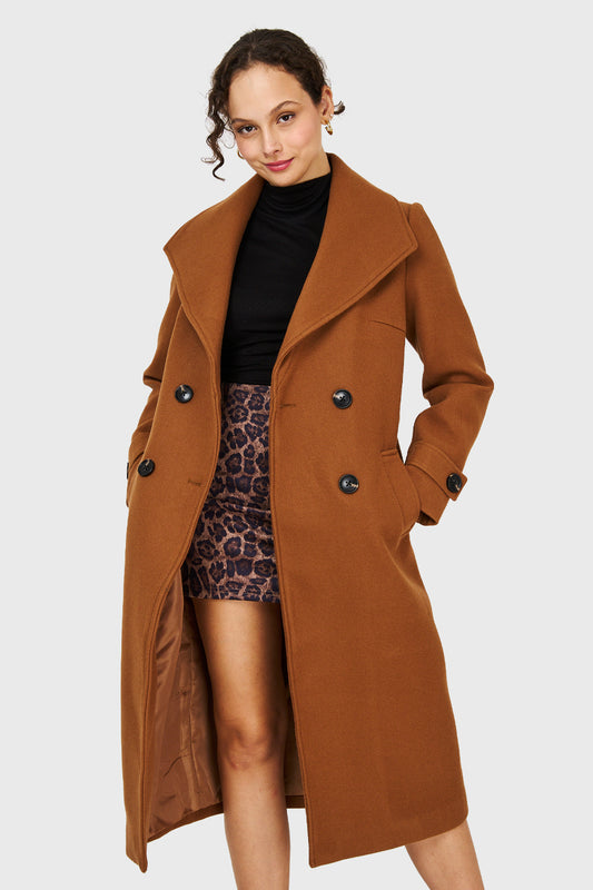 Abrigo Largo Lazo Camel
