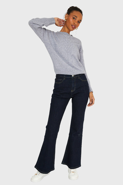 Sweater Diseños Espigas Gris