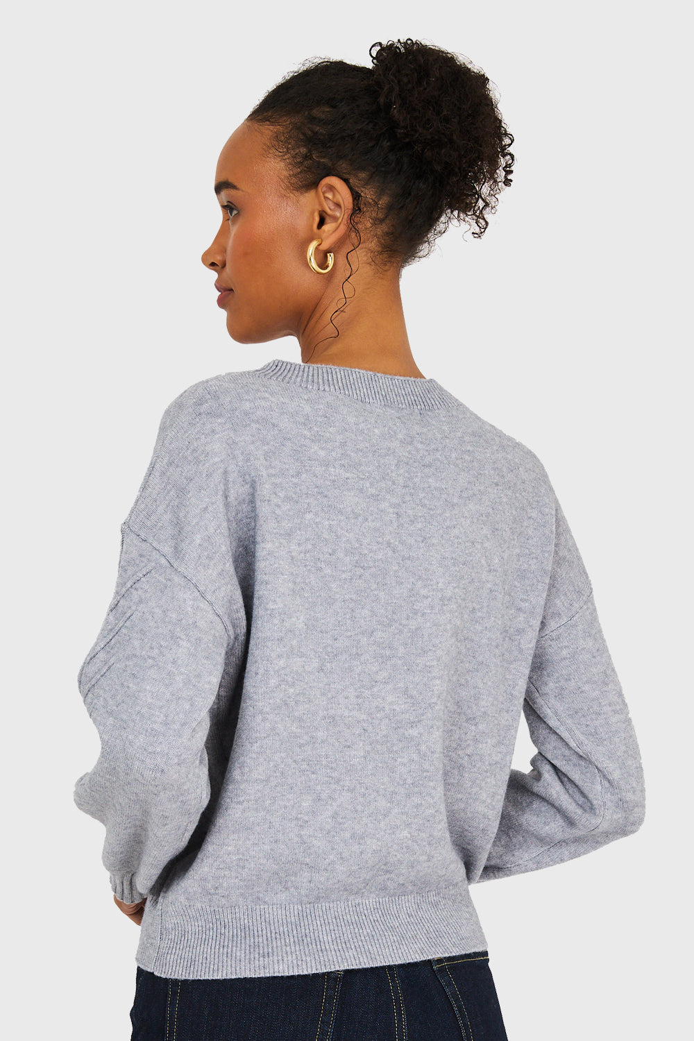 Sweater Diseños Espigas Gris