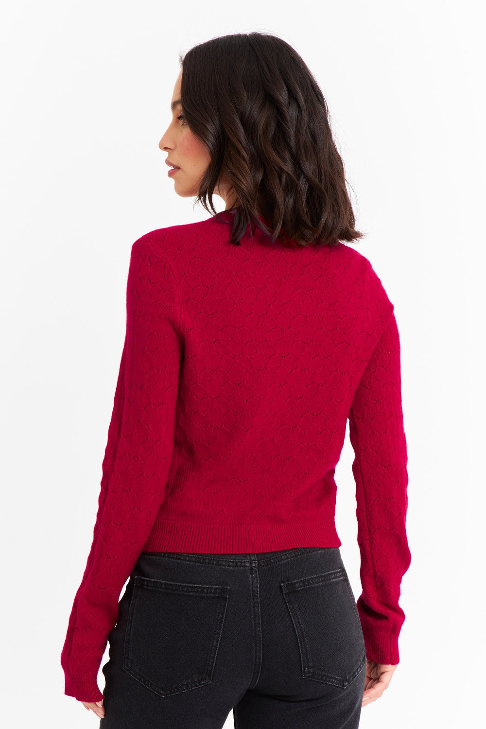 Sweater Básico Cuello Redondo Rojo