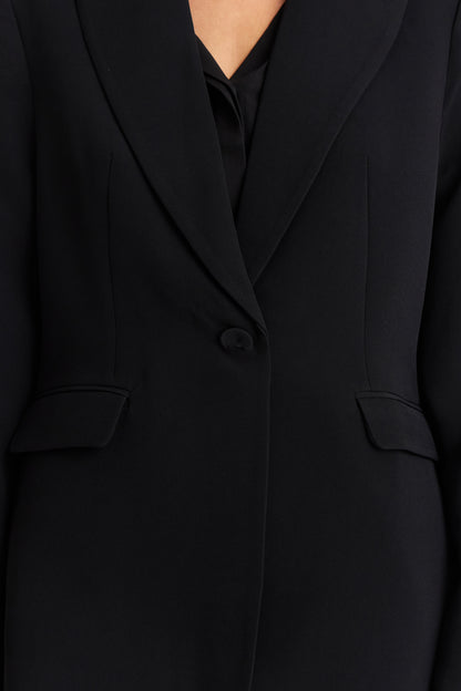 Blazer Bolsillos y Botón  Negro