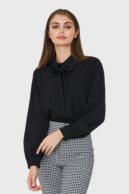 Blusa Lazo Desmontable Negro