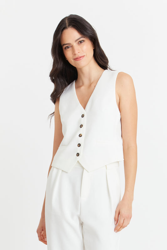 Gilet Básico Blanco Nicopoly