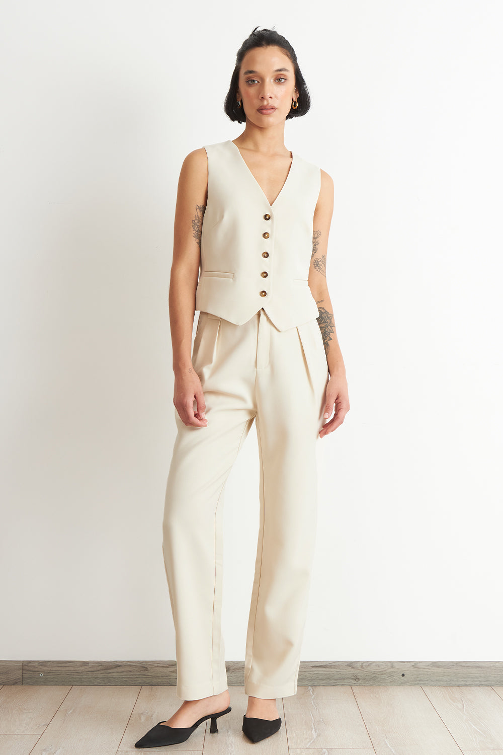 Gilet Básico Ajustable Blanco