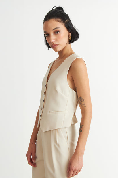 Gilet Básico Ajustable Blanco