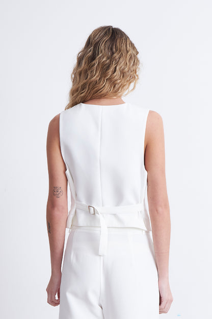 Gilet Básico Ajustable Blanco