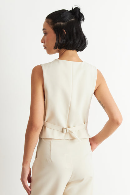 Gilet Básico Ajustable Blanco