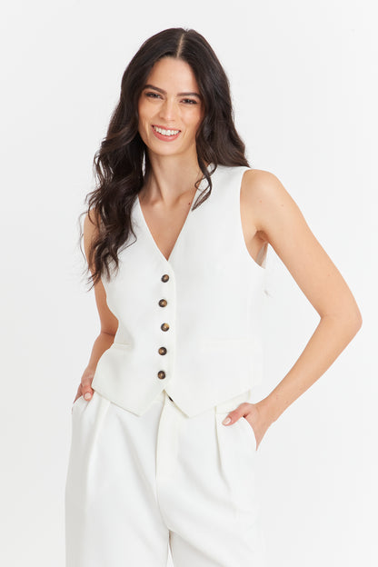 Gilet Básico Blanco Nicopoly