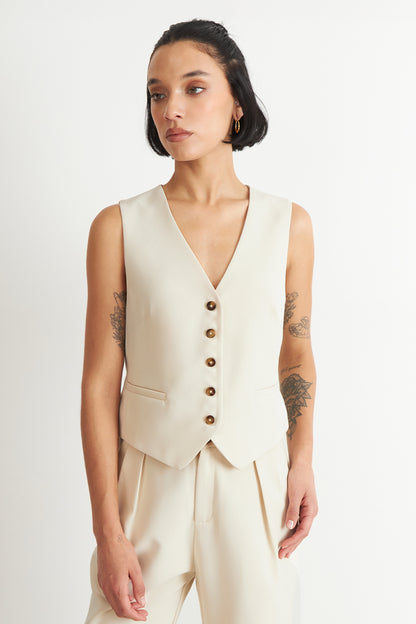 Gilet Básico Ajustable Blanco