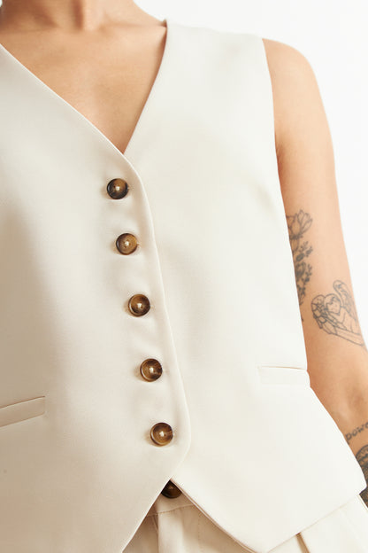 Gilet Básico Ajustable Blanco