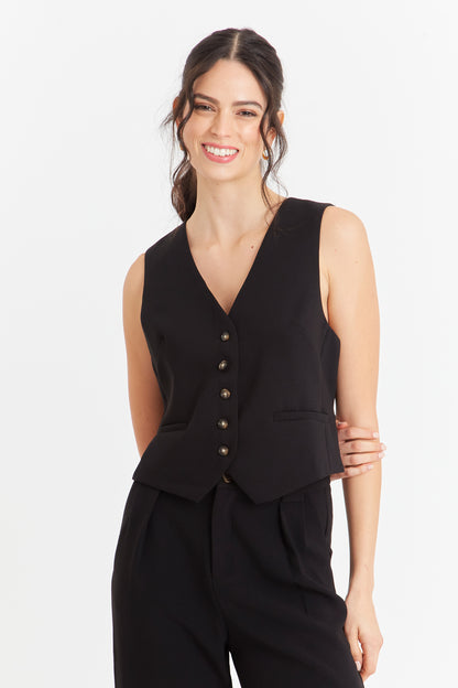 Gilet Básico Ajustable Negro Nicopoly